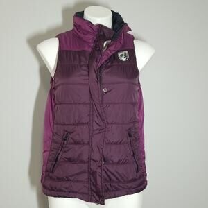American Eagle Purple Puffer Vest ** Flawed**